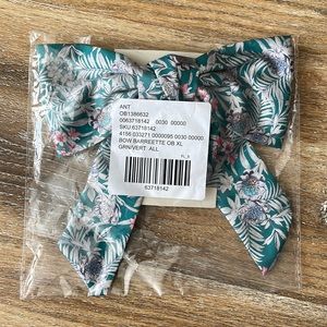 Anthropologie Floral Bow Barrette NWT